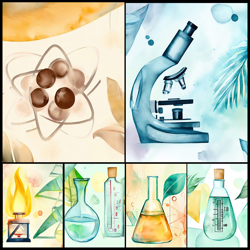 Science Nursery - الكرتون الكيمياء العلوم كوب الأحياء الحضانة
