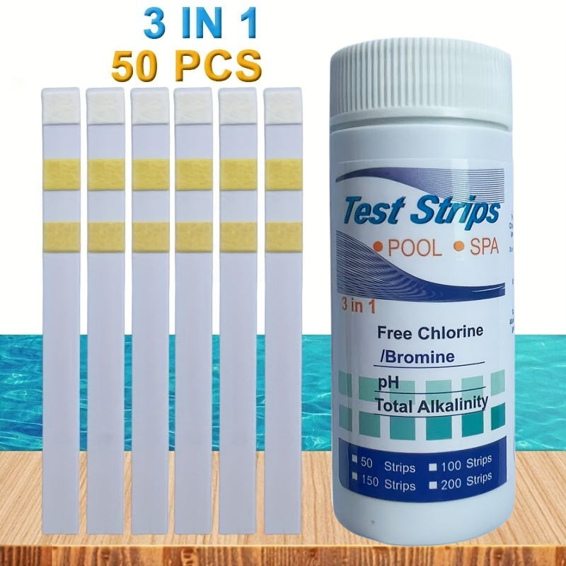 Ph Strip Test - شرائط اختبار الكلور ودرجة الحموضة لحمامات